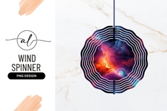 Cosmic Nebula Art Wind Spinner Round Png Product Image 1