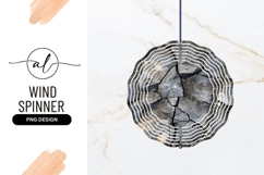 Cracked Stone Surface Wind Spinner Round Png Product Image 1