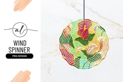 Calla Lilies Floral Design Wind Spinner Round Png Product Image 1