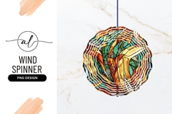 Abstract Wind Spinner Round Stained Glass Png Product Image 1