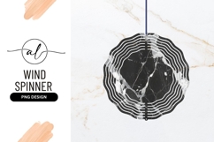 Black And White Marble Wind Spinner Round Png Product Image 1