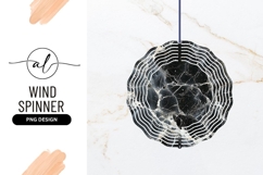 Black Marble Circle Round Wind Spinner Texture Product Image 1