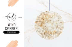 Abstract Round Wind Spinner Beige Mottled Texture Product Image 1