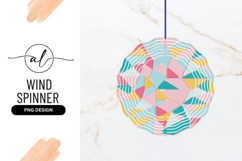 Pastel Triangles Round Wind Spinner Pattern Product Image 1