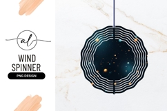 Abstract Planets Stars Round Wind Spinner Artwork Product Image 1