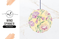Floral Petunia Foxglove Round Wind Spinner Design Product Image 1