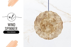 Aged Parchment Round Wind Spinner Texture Design Product Image 1