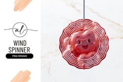 Happy Red Heart Balloon Round Wind Spinner Product Image 1