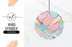Round Wind Spinner Geometric Abstract Pastel Colors Product Image 1