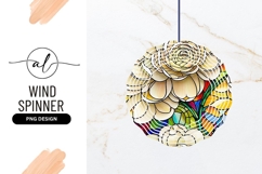 Rose Petals Abstract Round Wind Spinner Design Product Image 1