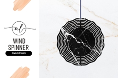 Black Marble Texture Round Wind Spinner Design Product Image 1