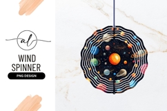 Colorful Cartoon Planets In Space Background Product Image 1