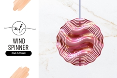 Pink And Gold Round Wind Spinner Product Image 1