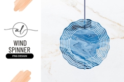 Blue Marble Effect Round Wind Spinner Png Product Image 1