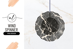 Black Marble Round Wind Spinner Texture Design Product Image 1