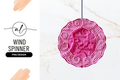 Pink Floral Pattern Round Wind Spinner Detail Product Image 1