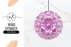 Pink Ornate Round Wind Spinner Design Product Image 1