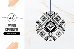 Abstract Round Wind Spinner Black And White Product Image 1