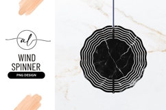 Black Marble Texture Round Wind Spinner Design Product Image 1