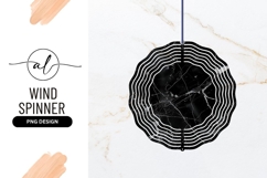 Black Marble Round Wind Spinner Texture Design Product Image 1