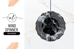 Black And White Abstract Round Wind Spinner Product Image 1