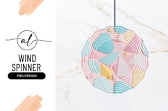 Pastel Shapes Composition Round Wind Spinner Product Image 1