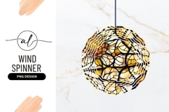 Yellow Round Wind Spinner Flower Art Product Image 1
