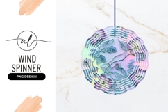 Floral Round Wind Spinner Embossed Art Product Image 1