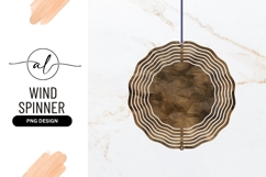 Brown Crumpled Paper Texture Round Wind Spinner Product Image 1