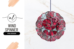 Rose Petals Stained Glass Round Wind Spinner Product Image 1