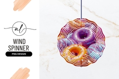 Colorful Donut Pile With Bubbles Round Wind Spinner Product Image 1