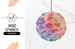 Colorful floral pattern with red pink blue flowers Product Image 1