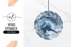 Abstract Blue Marble Wind Spinner Round Png Product Image 1