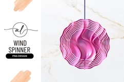 Pink Abstract Waves Wind Spinner Round Png Product Image 1
