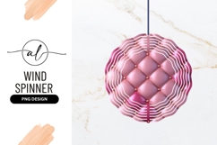 Pink Quilted Pattern Wind Spinner Round Png Product Image 1