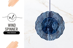 Blue Abstract Wind Spinner Round Png Product Image 1