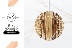 Wood Grain Texture Circle Background Wind Spinner Product Image 1