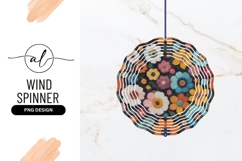 Floral Wind Spinner Round Png Flower Painting Product Image 1
