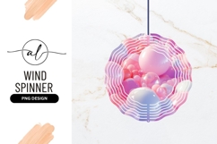 Pink And Purple Spheres Wind Spinner Round Product Image 1