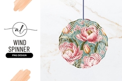 Pink Tulips Pattern Wind Spinner Round Png Product Image 1