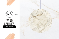 Ivory Marble Texture Wind Spinner Round Png Product Image 1