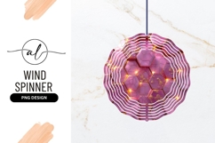 Pink And Gold Hexagon Abstract Wind Spinner Product Image 1