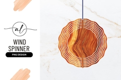Round Wood Grain Texture Wind Spinner Png Product Image 1