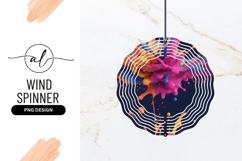 Vivid Paint Splash Wind Spinner Round Png Product Image 1