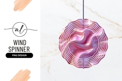 Pink Satin Circular Flow Wind Spinner Round Product Image 1