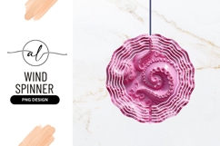 Pink Octopus Tentacles Wind Spinner Round Png Product Image 1