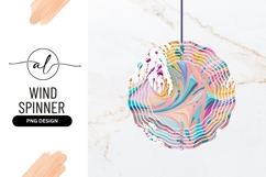 Abstract Paint Splatter Wind Spinner Round Png Product Image 1
