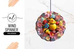Cheerful Bees Among Colorful Flowers Wind Spinner Round Product Image 1