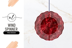 Abstract Red Flowing Wind Spinner Round Png Product Image 1