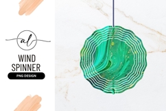 Green Swirls Wind Spinner Round Png Product Image 1